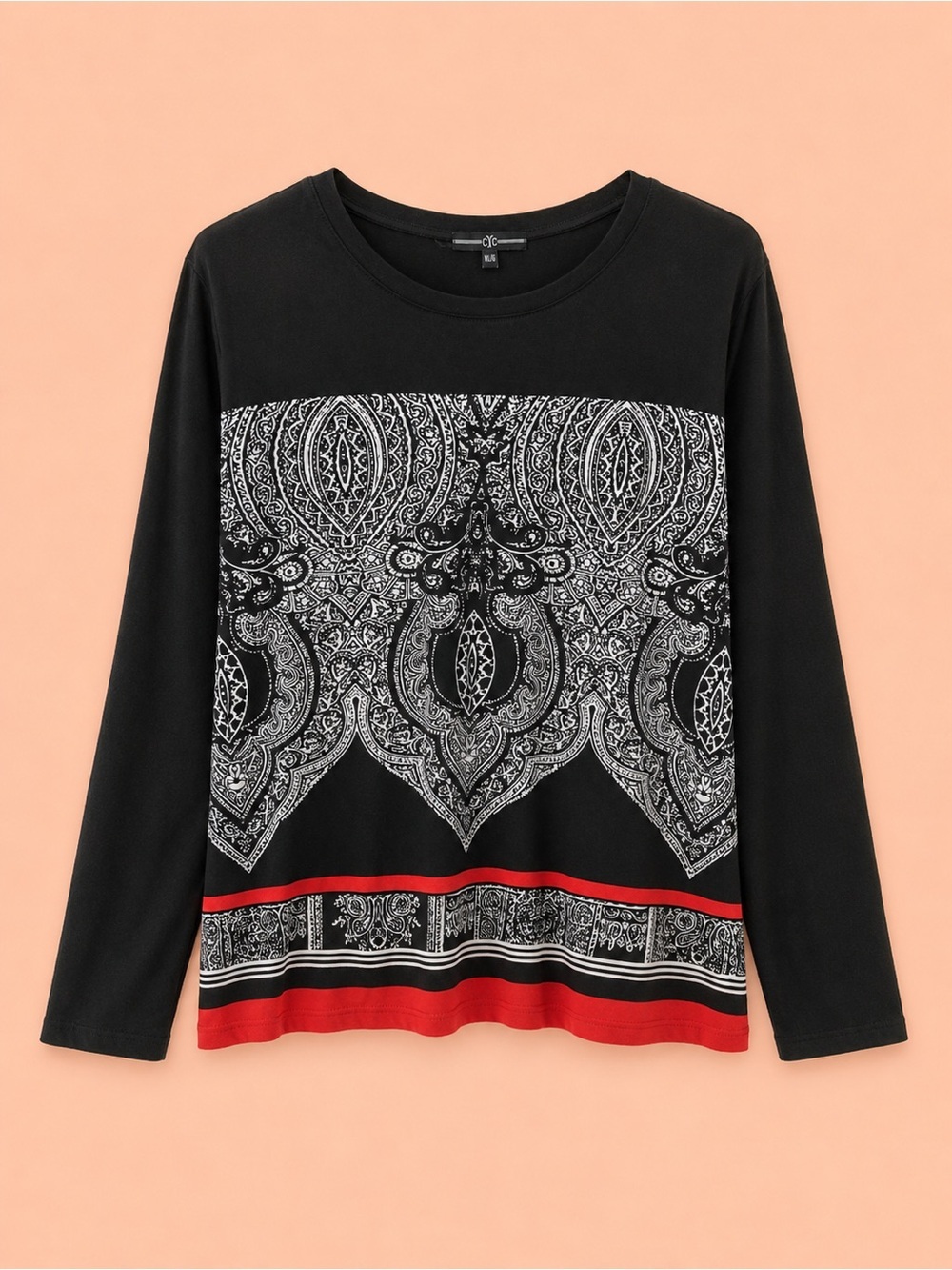 CYC WOMENS PAISLEY LONG SLEEVE TOP
